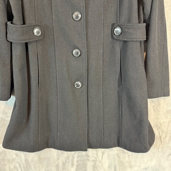 Merona Plus Size Black Wool Blend Heavyweight Coat Women’s XXL - Picture 5 of 10